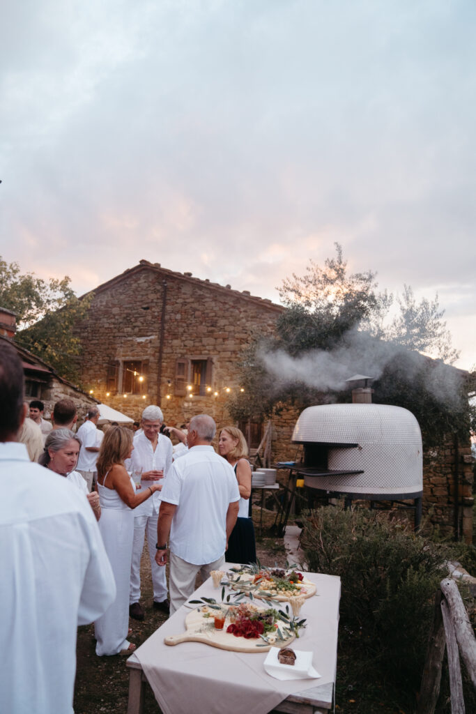 castello di ristonchi wedding welcome dinner