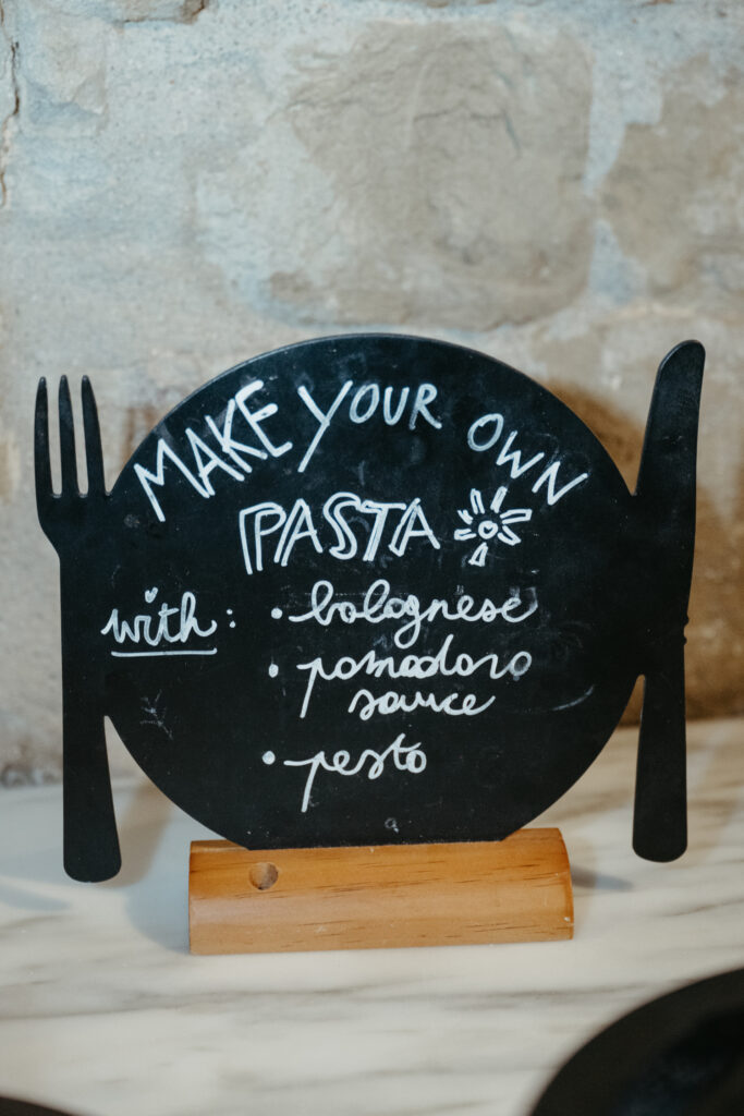 italian destination wedding make your own pasta activity