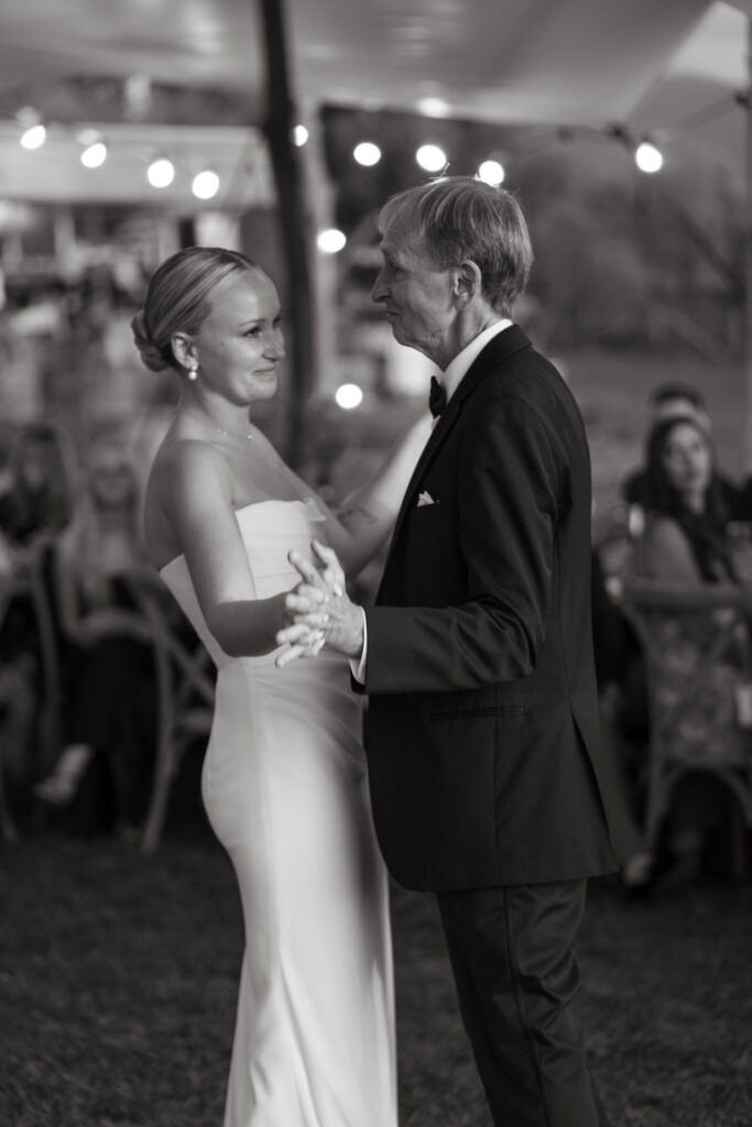 tuscany wedding reception father daughter dance