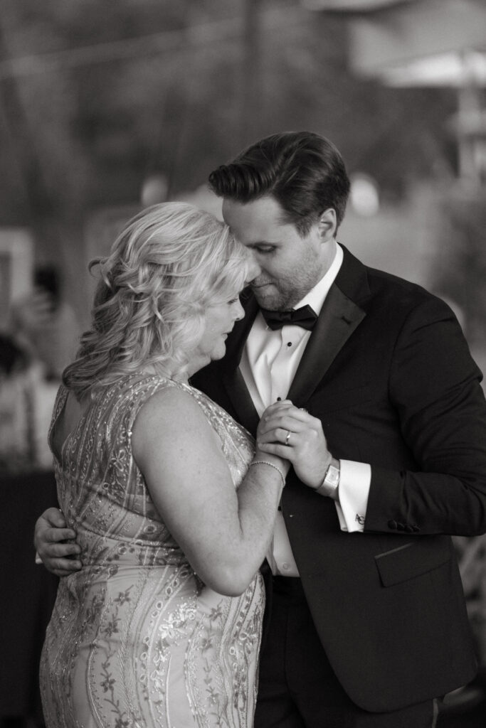 tuscany wedding reception mother son dance