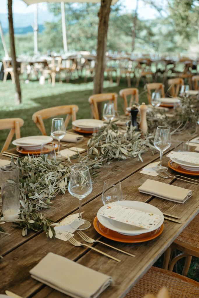 tuscany wedding reception details