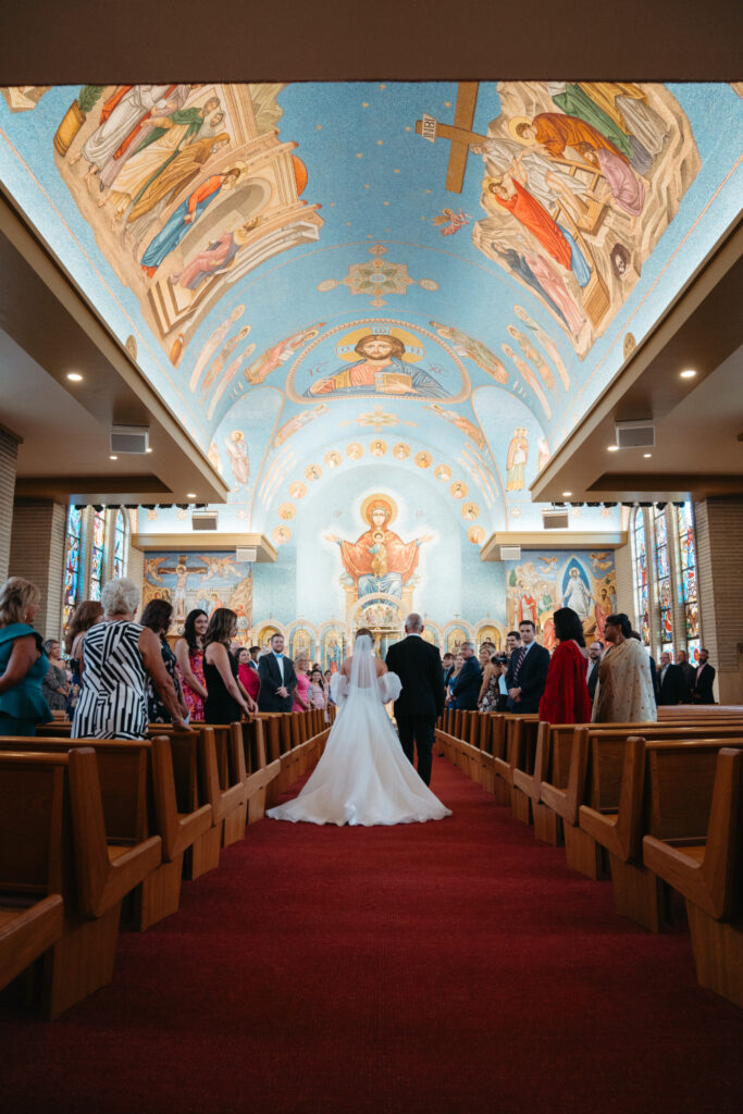 wedding ceremony at st nicholas cincinnati