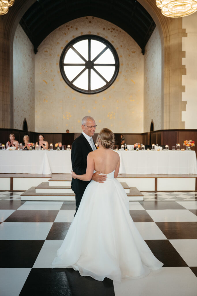 father-daughter dance at the palomar cincinatti wedding reception