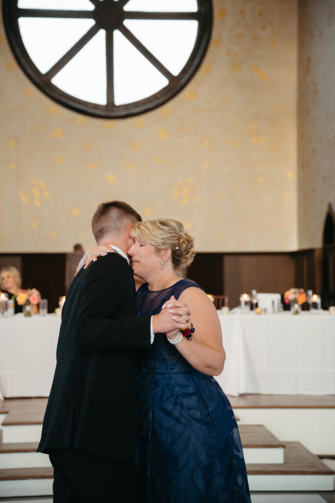 mother-son dance at the palomar cincinatti wedding reception