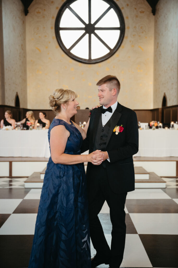 mother-son dance at the palomar cincinatti wedding reception