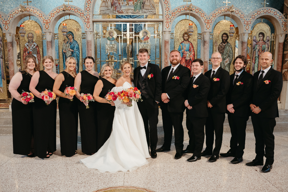 wedding party portraits at st nicholas