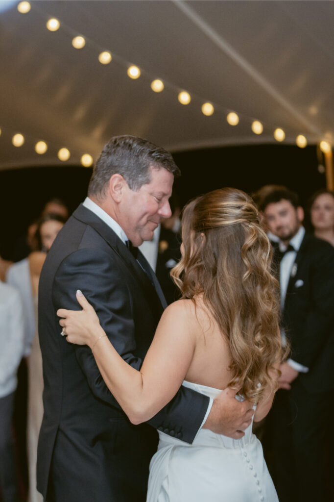 bride sharing a dance with her father on her wedding day