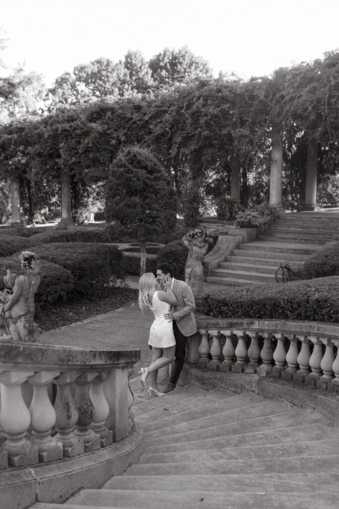 Engaged couple shares a joyful, intimate moment after saying yes, showing off the ring. Just got engaged.