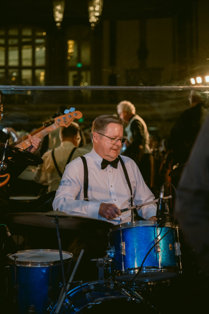 Live band performing during the reception.